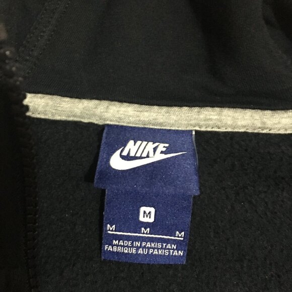 Nike Mens Medium Hoodie Sweatshirt Black Full Zip - Picture 3 of 6